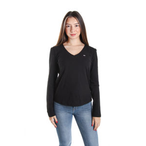 Tommy Hilfiger dámské černé tričko s dlouhým rukávem - XL (BBU)